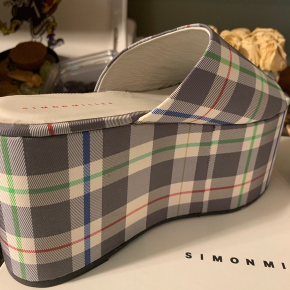 Simon Miller blackout platform in grey plaid - Picture 3 of 4
